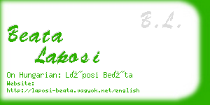 beata laposi business card